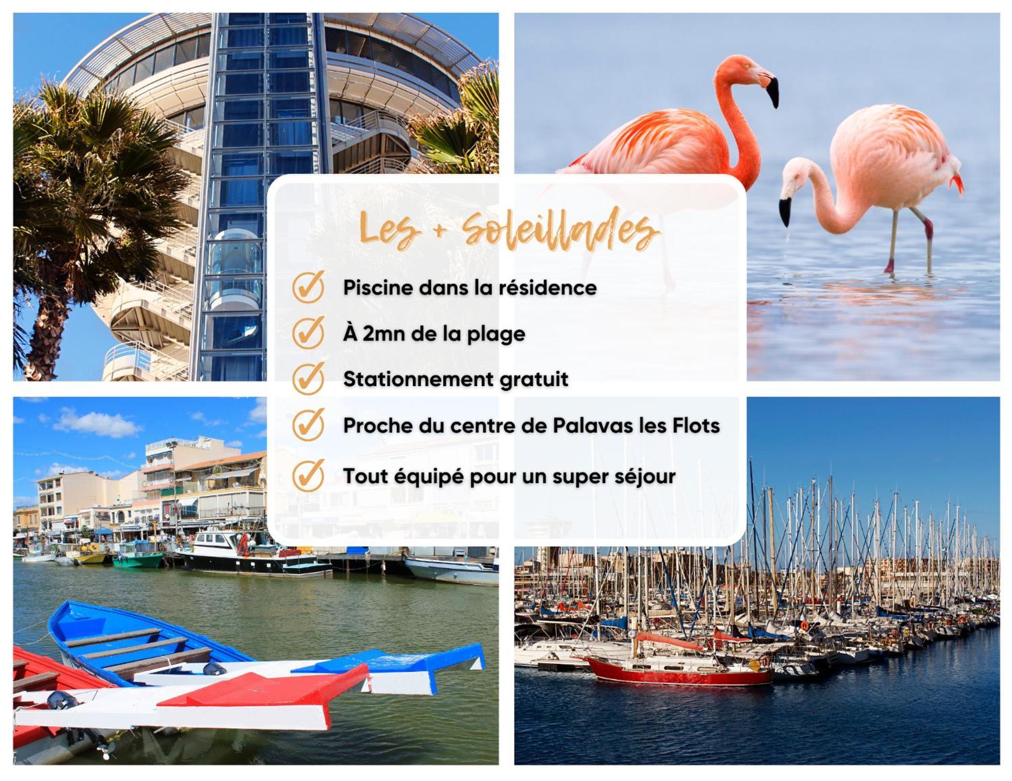 Les Soleillades - Plage, Piscine, Parking! Палава-ле-Фло Екстериор снимка